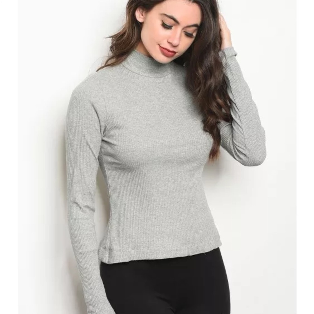 Gray Tie Back Sweater